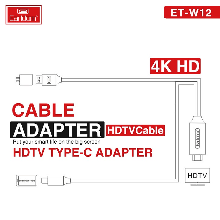 کابل type-c به HDMI کیفیت 4k برند ایرلدوم