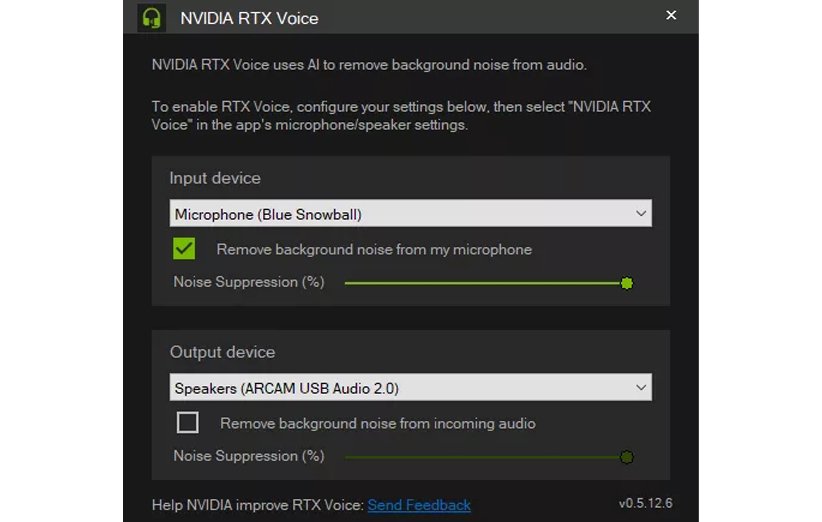 قابلیت حذف نویز Nvidia RTX Voice